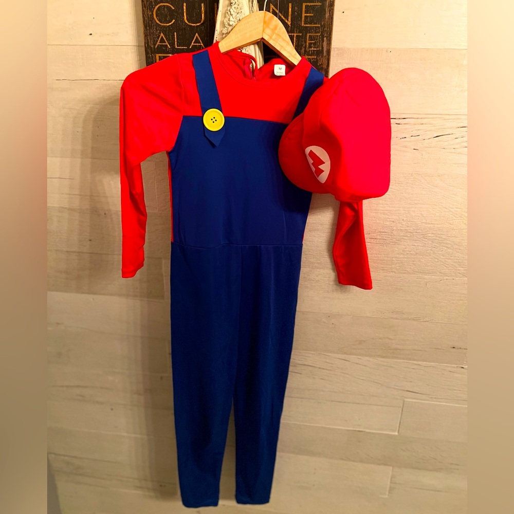Kids Red and Blue Plumber Costume